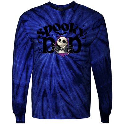 Spooky Mom Jack Skellington Nightmare Halloween Matching Family Spooky Tie-Dye Long Sleeve Shirt