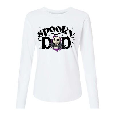 Spooky Mom Jack Skellington Nightmare Halloween Matching Family Spooky Womens Cotton Relaxed Long Sleeve T-Shirt