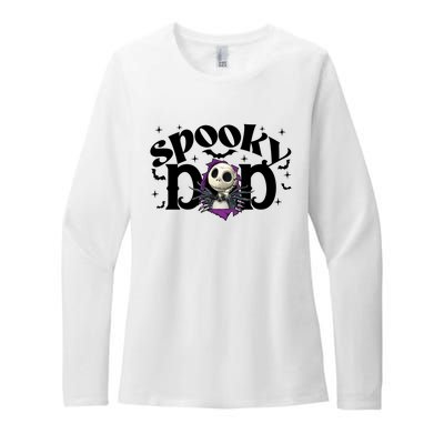 Spooky Mom Jack Skellington Nightmare Halloween Matching Family Spooky Womens CVC Long Sleeve Shirt