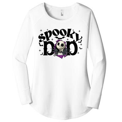 Spooky Mom Jack Skellington Nightmare Halloween Matching Family Spooky Women's Perfect Tri Tunic Long Sleeve Shirt