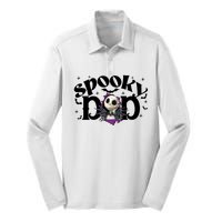 Spooky Mom Jack Skellington Nightmare Halloween Matching Family Spooky Silk Touch Performance Long Sleeve Polo