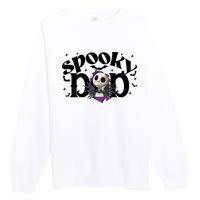 Spooky Mom Jack Skellington Nightmare Halloween Matching Family Spooky Premium Crewneck Sweatshirt