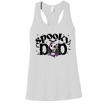 Spooky Mom Jack Skellington Nightmare Halloween Matching Family Spooky Women's Racerback Tank