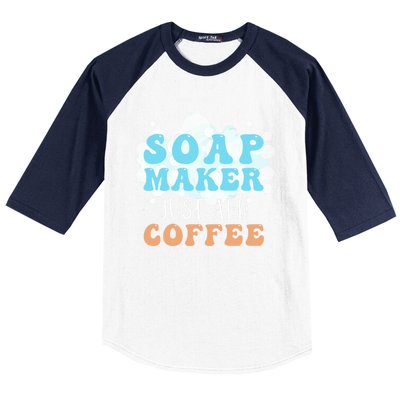 Soap Maker Just Add Coffee Soap Making Gift Baseball Sleeve Shirt