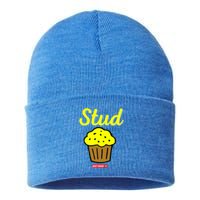 Stud Muffin Just Finish Funny Workout Exercise Motivation Gift Sustainable Knit Beanie