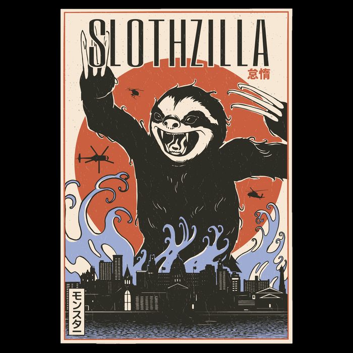 Sloth Monster Japanese Poster Impact Tech Backpack