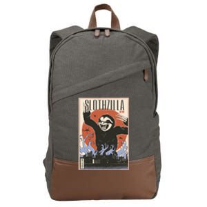 Sloth Monster Japanese Poster Cotton Canvas Backpack