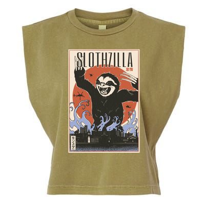 Sloth Monster Japanese Poster Garment-Dyed Women's Muscle Tee