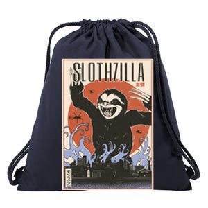 Sloth Monster Japanese Poster Drawstring Bag