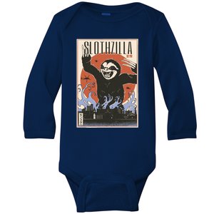 Sloth Monster Japanese Poster Baby Long Sleeve Bodysuit