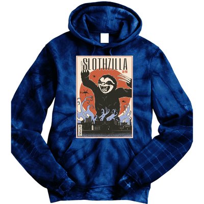 Sloth Monster Japanese Poster Tie Dye Hoodie