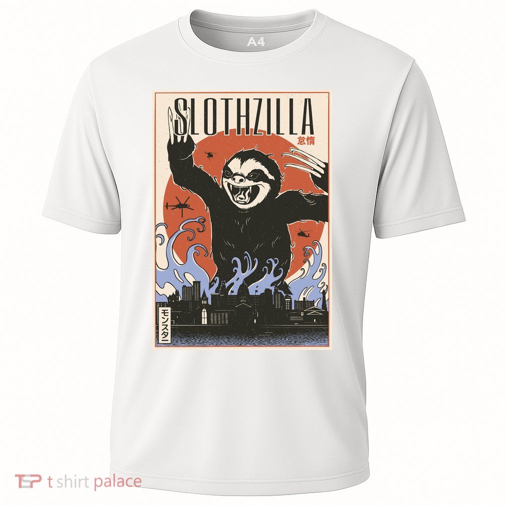 Sloth Monster Japanese Poster Cooling Performance Crew T-Shirt