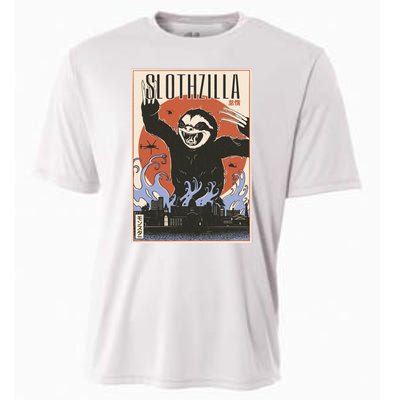 Sloth Monster Japanese Poster Cooling Performance Crew T-Shirt