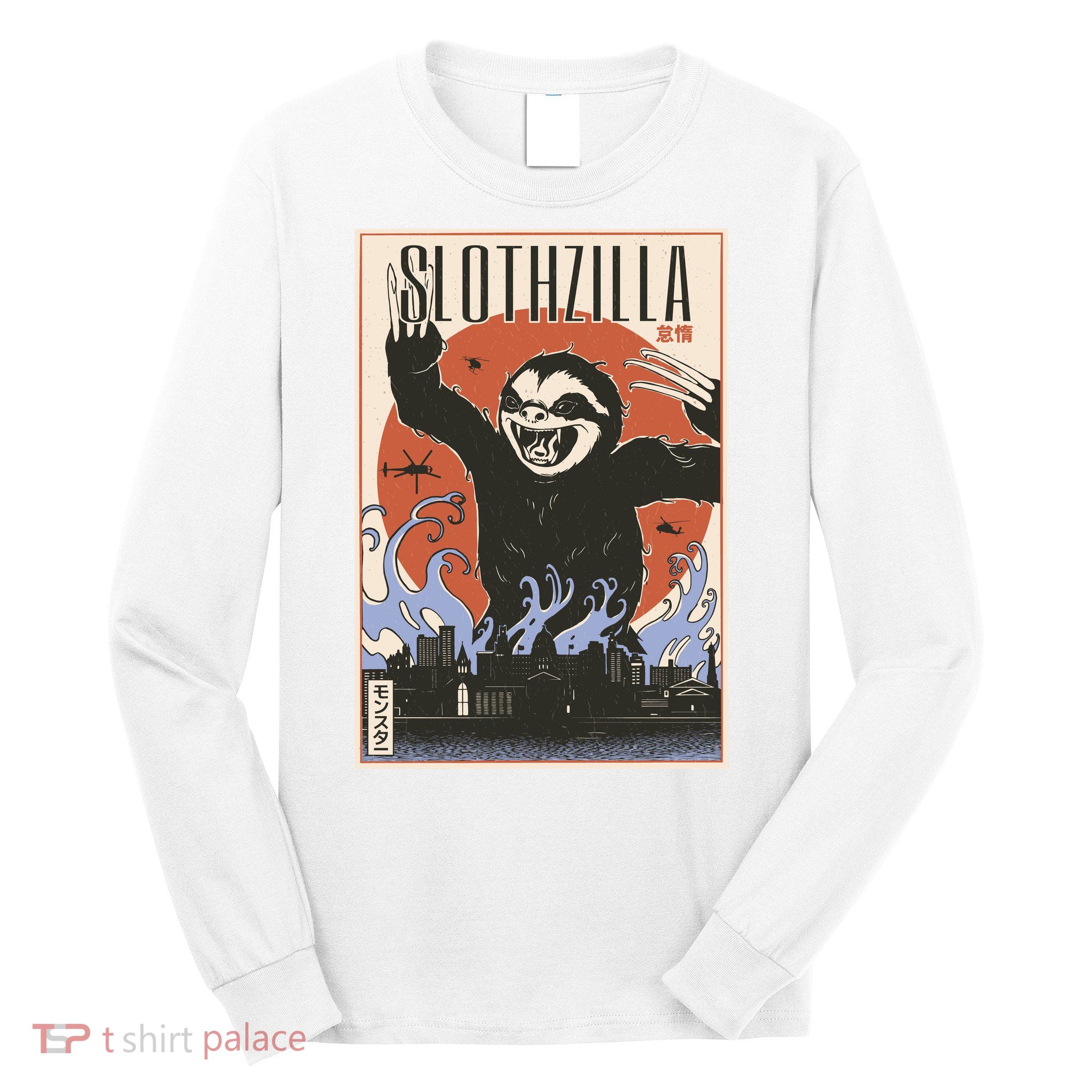 Sloth Monster Japanese Poster Long Sleeve Shirt