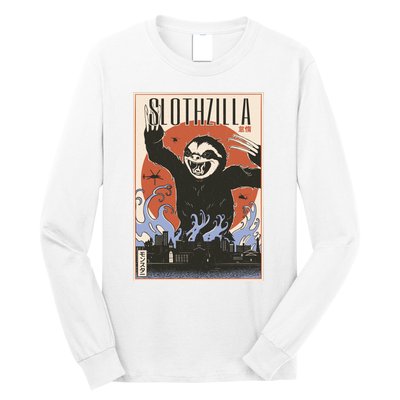 Sloth Monster Japanese Poster Long Sleeve Shirt