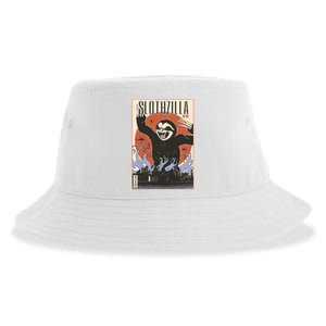 Sloth Monster Japanese Poster Sustainable Bucket Hat