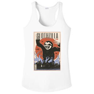 Sloth Monster Japanese Poster Ladies PosiCharge Competitor Racerback Tank