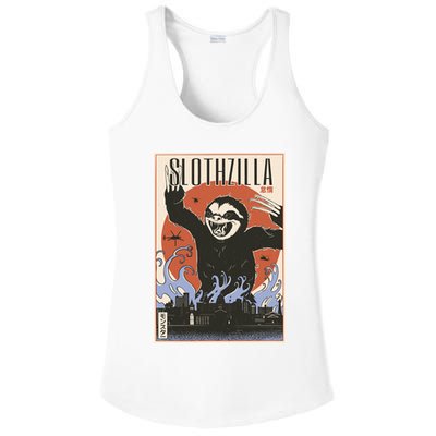 Sloth Monster Japanese Poster Ladies PosiCharge Competitor Racerback Tank