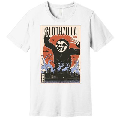 Sloth Monster Japanese Poster Premium T-Shirt