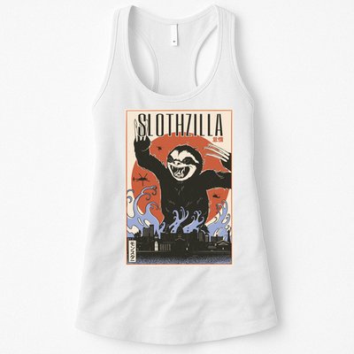 Sloth Monster Japanese Poster Womens Tank Top