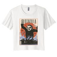 Sloth Monster Japanese Poster Women's Crop Top Tee