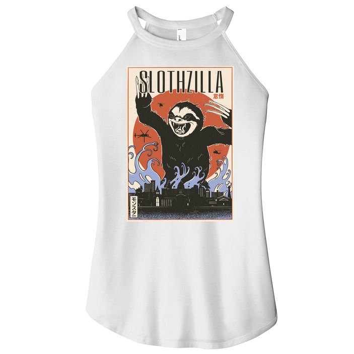 Sloth Monster Japanese Poster Women's Perfect Tri Rocker Tank