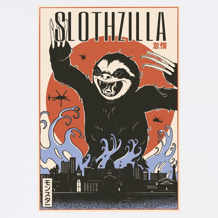 Sloth Monster Japanese Poster Kids T-Shirt