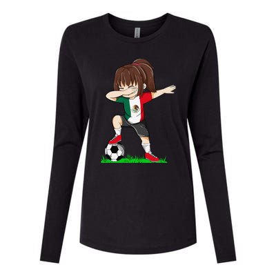 Soccer Mexico Jersey Mexican Flag Football Womens Cotton Relaxed Long Sleeve T-Shirt