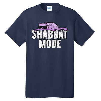 Shabbat Mode Judaism Rest Day Cat Tall T-Shirt