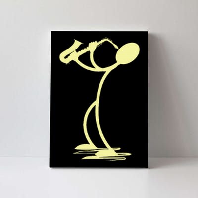 Sax Man Jazz Music Saxophone Player Cartoon Musician Canvas