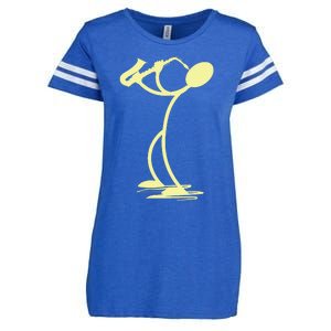 Sax Man Jazz Music Saxophone Player Cartoon Musician Enza Ladies Jersey Football T-Shirt