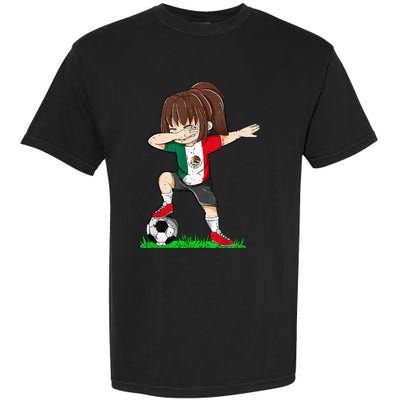 Soccer Mexico Jersey Mexican Flag Football Dab Garment-Dyed Heavyweight T-Shirt