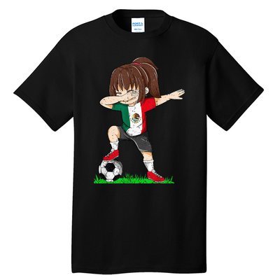 Soccer Mexico Jersey Mexican Flag Football Dab Tall T-Shirt