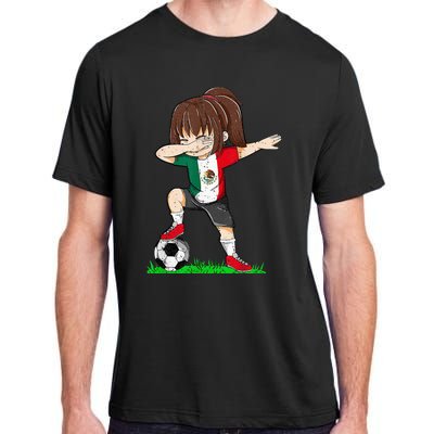 Soccer Mexico Jersey Mexican Flag Football Dab Adult ChromaSoft Performance T-Shirt