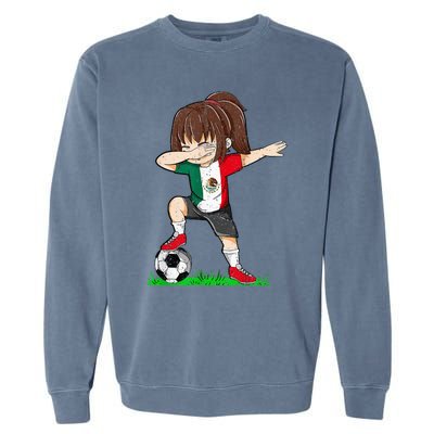 Soccer Mexico Jersey Mexican Flag Football Dab Garment-Dyed Sweatshirt