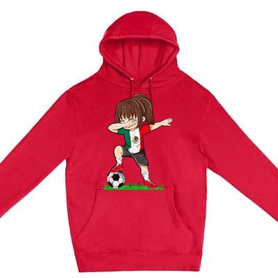 Soccer Mexico Jersey Mexican Flag Football Dab Premium Pullover Hoodie