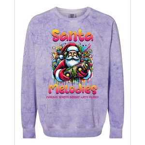 Santa Melodies Jazz Funk Soul Hip Hop Colorblast Crewneck Sweatshirt