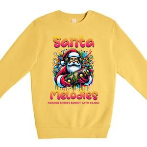 Santa Melodies Jazz Funk Soul Hip Hop Premium Crewneck Sweatshirt