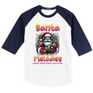 Santa Melodies Jazz Funk Soul Hip Hop Baseball Sleeve Shirt