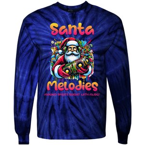 Santa Melodies Jazz Funk Soul Hip Hop Tie-Dye Long Sleeve Shirt