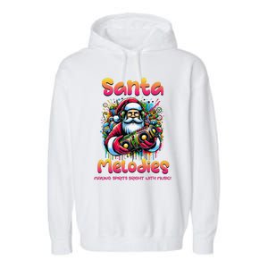 Santa Melodies Jazz Funk Soul Hip Hop Garment-Dyed Fleece Hoodie