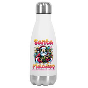 Santa Melodies Jazz Funk Soul Hip Hop Stainless Steel Insulated Water Bottle