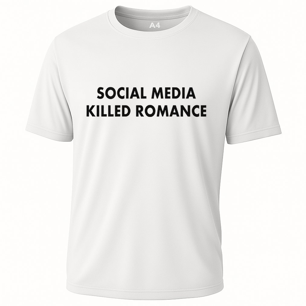 Social Media Killed Romance Cooling Performance Crew T-Shirt