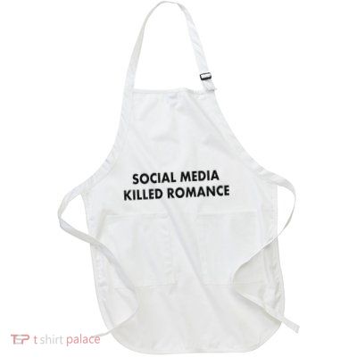 Social Media Killed Romance Full-Length Apron With Pockets