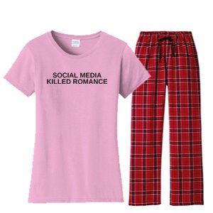 Social Media Killed Romance Women's Flannel Pajama Set