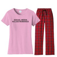 Social Media Killed Romance Women's Flannel Pajama Set