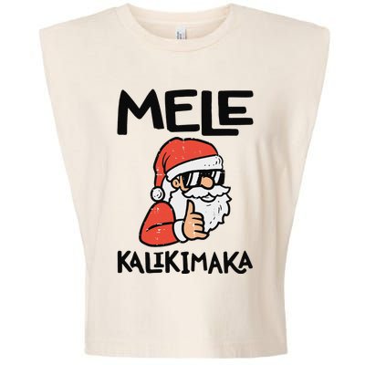 Santa Mele Kalikimaka Hawaiian Christmas Xmas  Garment-Dyed Women's Muscle Tee