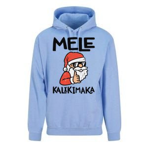 Santa Mele Kalikimaka Hawaiian Christmas Xmas  Unisex Surf Hoodie