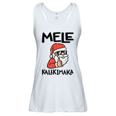 Santa Mele Kalikimaka Hawaiian Christmas Xmas  Ladies Essential Flowy Tank