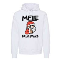 Santa Mele Kalikimaka Hawaiian Christmas Xmas  Premium Hoodie